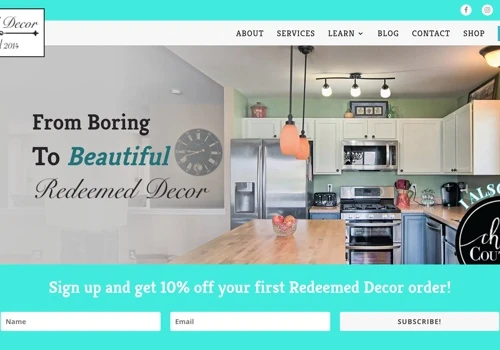 Redeemed Decor - (Web Design, Content Marketing, & E-Commerce)