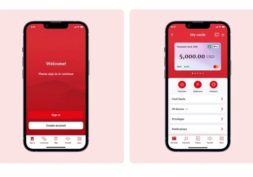 Mobile banking app