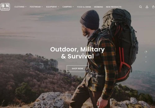 HM Supplies is an outdoor, military clothing store