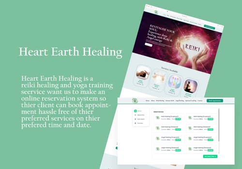 Heart Earth Healing Website + Booking Portal