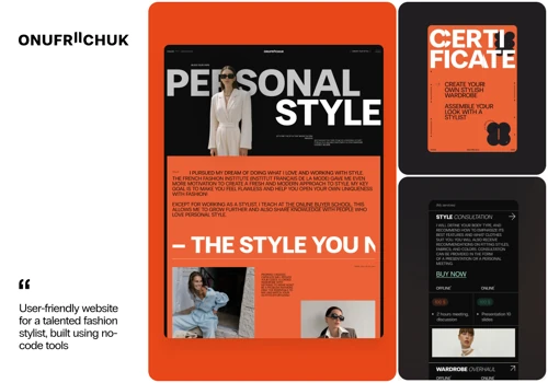 Website for personal stylist