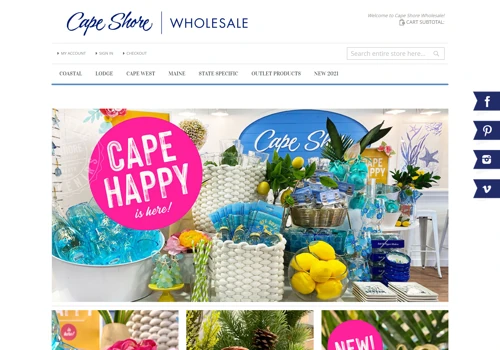 Cape Shore Wholesale Website