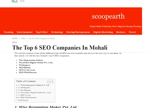 The Top 6 SEO Companies In Mohali