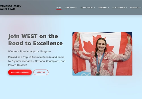 A premium digital hub for a modern swim club