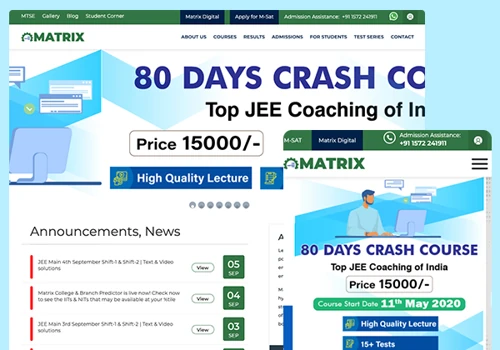 Education Web App - Matrix