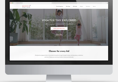 Yoga for kids web development