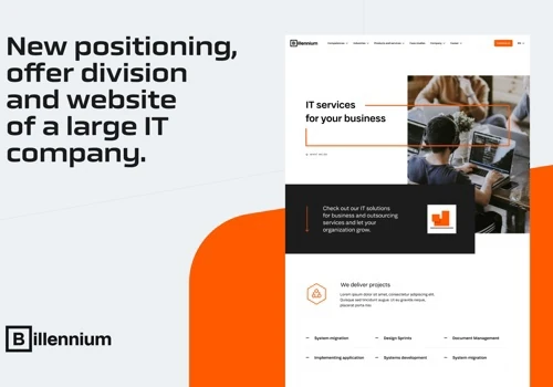 Development new website of a large IT company