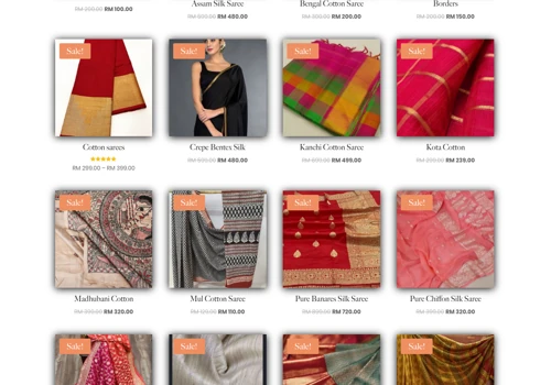Tilaks Silk Saree House E-commerce Website