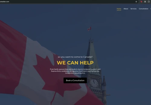 Website for Immigration Consulting Firm