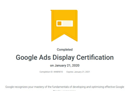 Google Ads Display Certification
