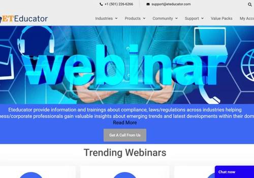ETeducator a webinars cart