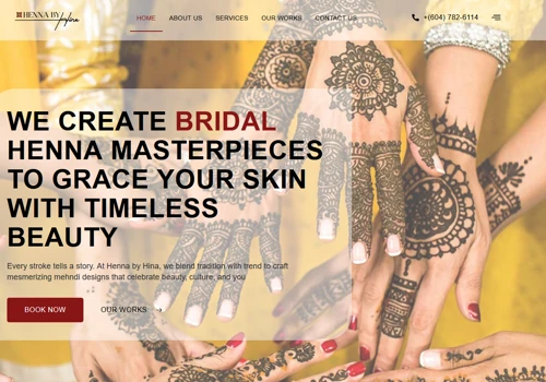 Website & Digital Marketing for Henna Business