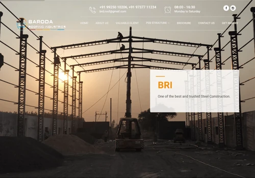 Web site of Baroda Roofing Industries