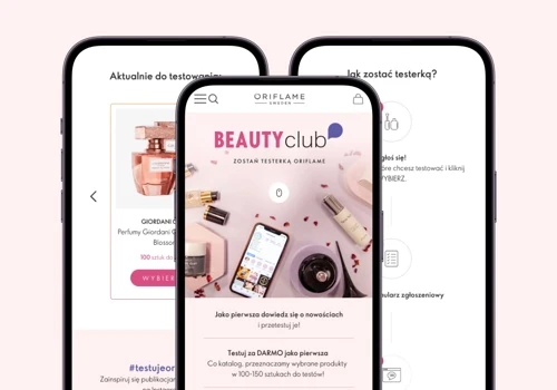 Beauty Club website - recommendation marketing