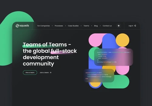 Squads Website Design & Development