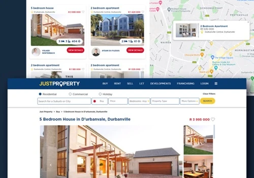 Just Property - Website Design & API Development