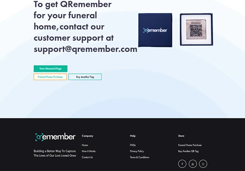 Qremember website design and development