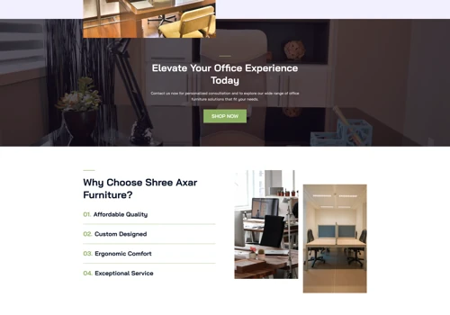 Shree Axar Furniture Website Development