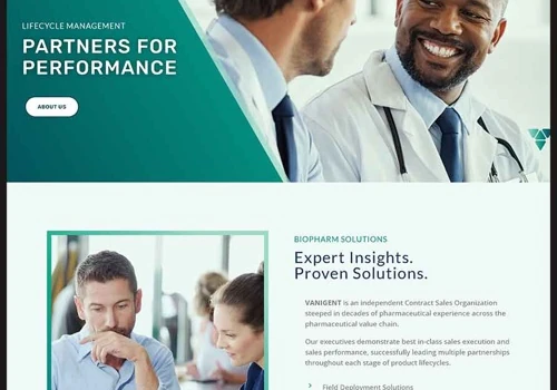 Vanigent BioPharm Website Design