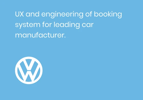 UX and engineering of booking system for leading car manufacturer.