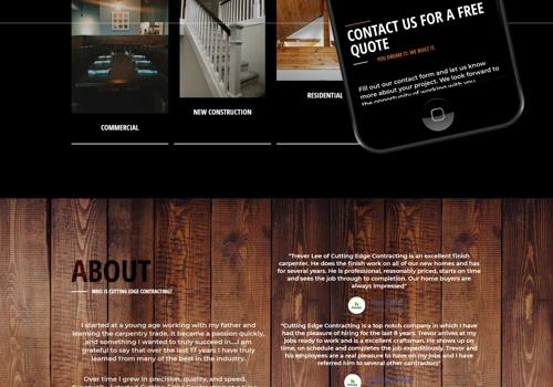 Finished Carpenter WordPress Website Design