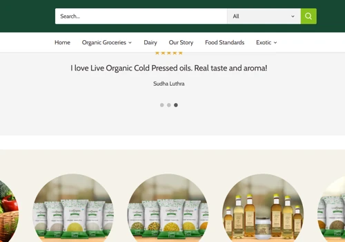 An organic food e-commerce platform.