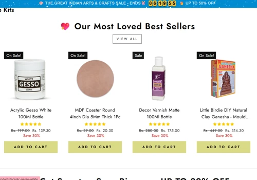 A large-scale arts & crafts online store.