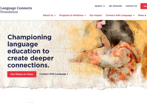 Language Connects Foundation Website Design