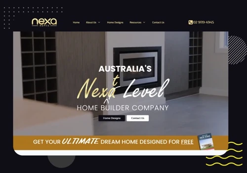 Website Design for Nexa Homes Austrailia