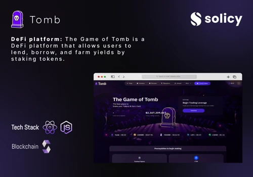 The Game of Tomb: DeFi platform