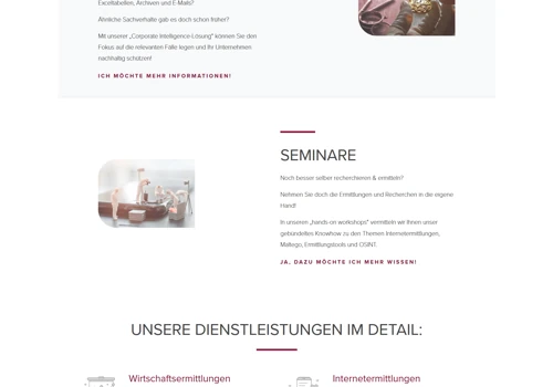 Website Development For Corporate investigation Company