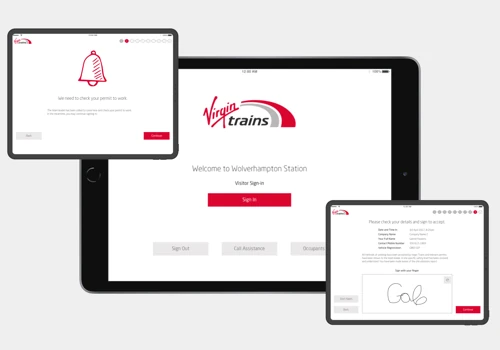 Sign-in System, Virgin Trains