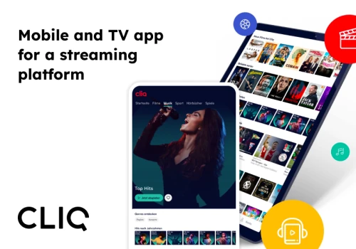 Mobile and TV app for a streaming platform