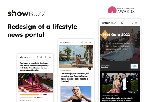 Redesign of a lifestyle news portal
