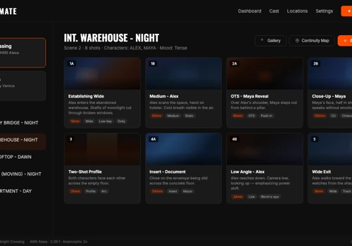 PlotMate — AI Storyboard Generator for Filmmakers