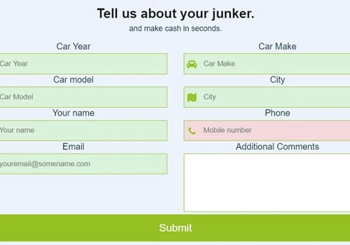 Submit you car Form