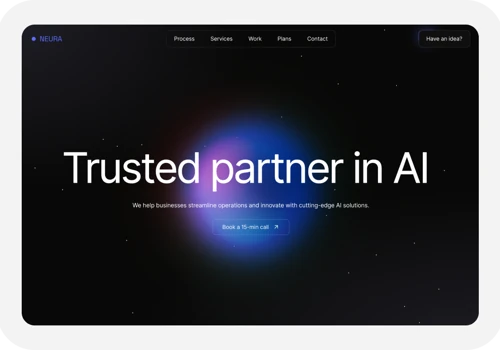 Trusted partner in AI (Landing Page)