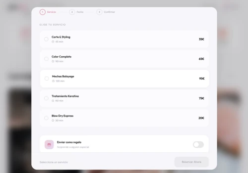 Marketplace de reservas para belleza y bienestar