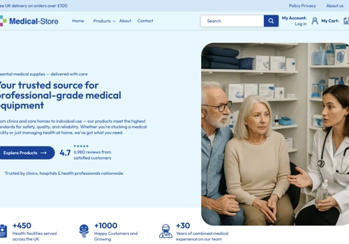 Shopify Development for UK Medical Equipment Store