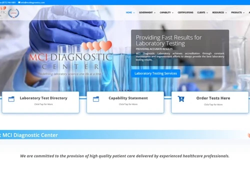 Web Design Visual - MCI Diagnostics Center