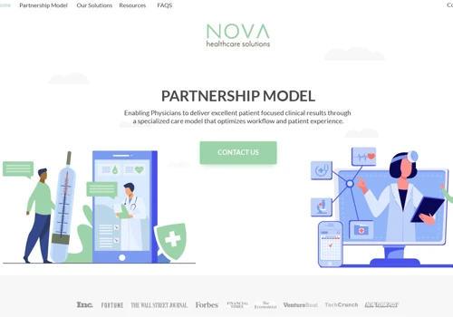 Nova Healthcare Solution website