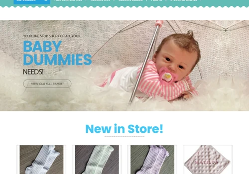 Ecommerce store designed for Aussi Reborn Supplies