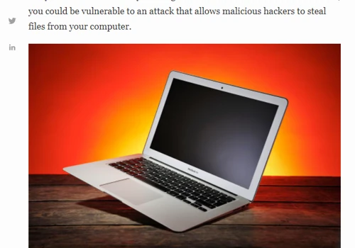 Forbes Magazine: "A Bug In Apple’s Safari Browser Could Let Hackers Steal Your Files"