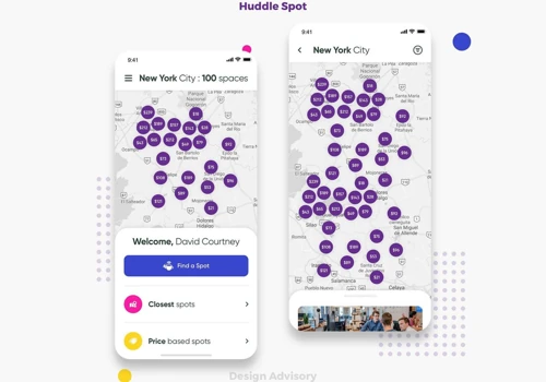 Huddle Spot Mobile App Design (UI/UX)