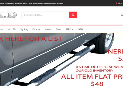 B2B Auto Parts website developed on Magento2