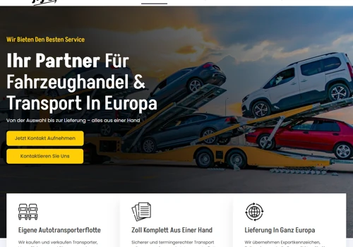 Landing page for a company specializing in buying