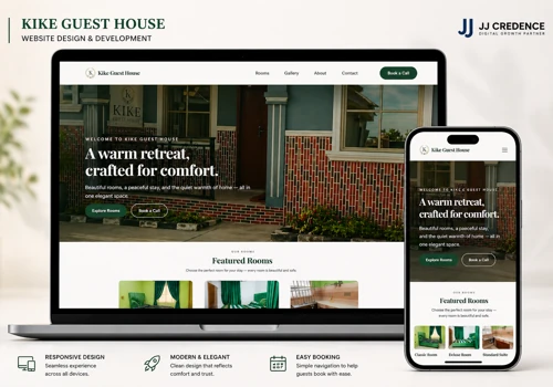 Website development for kike guest house