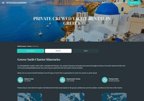Luxury Yacht Charters Booking Platform