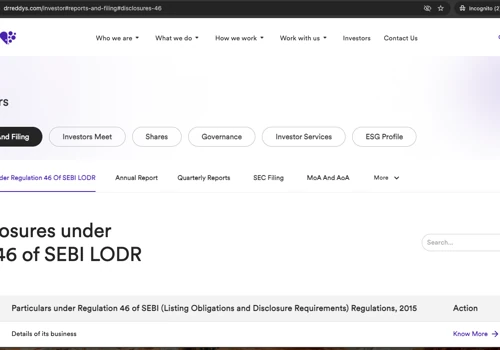 Dr. Reddy’s Corporate Website Revamp