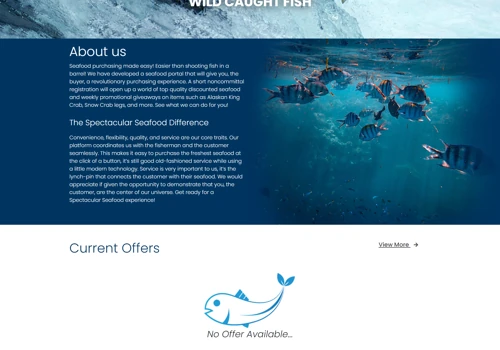 Spectacular Seafood - Website Designing